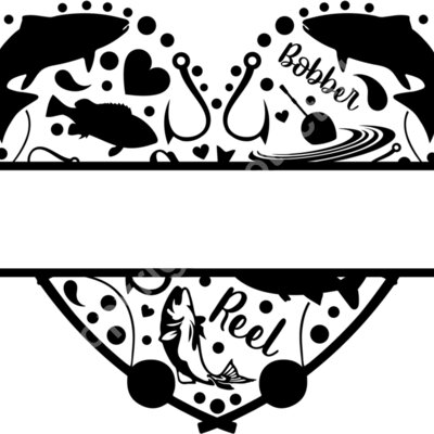 heart fish split frame Thumbnail