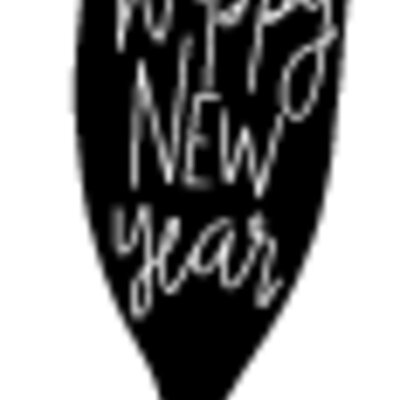 Happy New Year in Champagne Glass Thumbnail