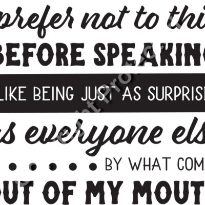 I prefer not to think Thumbnail