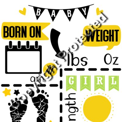 baby feet chart no boxes am girl Thumbnail