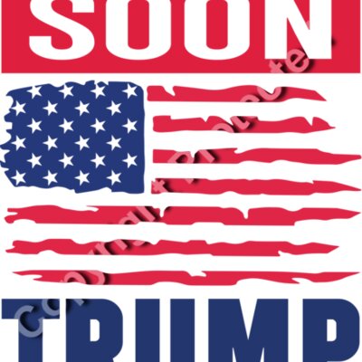 Trump 2024 Coming Soon American Flag Graphic Thumbnail