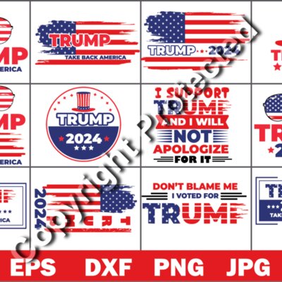 trump 2024 election america themed graphics patriotic designs Thumbnail