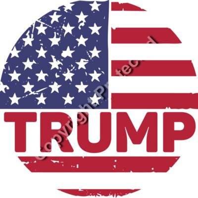 trump 2024 election american flag theme red white blue stars circle Thumbnail