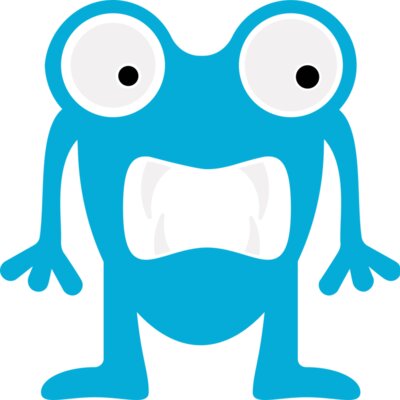 Cute Blue Monster Thumbnail