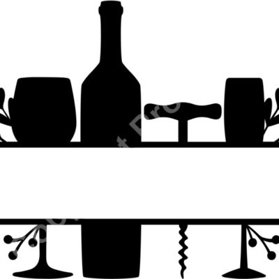 floral wine split frame Thumbnail