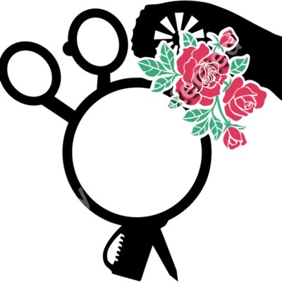 circle scissors and dryer rose colored Thumbnail