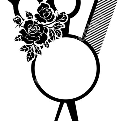 comb scissors circle monogram Thumbnail