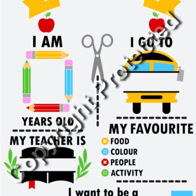 1st day of school chart UK version Thumbnail