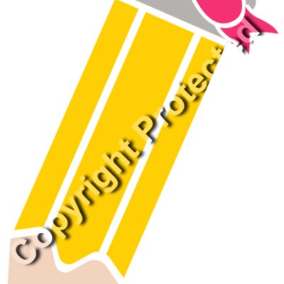 Pencil Monogram Bow Thumbnail