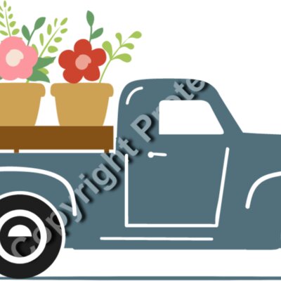 Old Truck Flowers Thumbnail