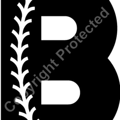 Baseball Alphabet B right Thumbnail