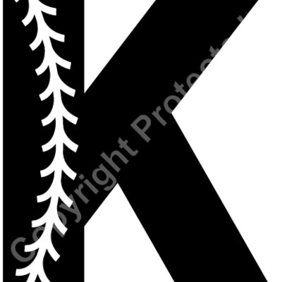 Baseball Alphabet K left Thumbnail