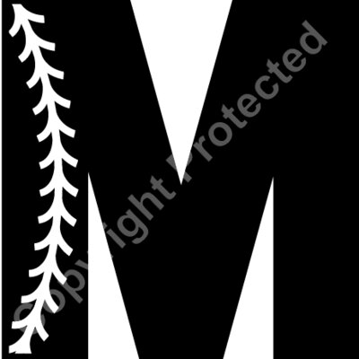 Baseball Alphabet M left Thumbnail