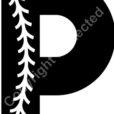 Baseball Alphabet P left Thumbnail