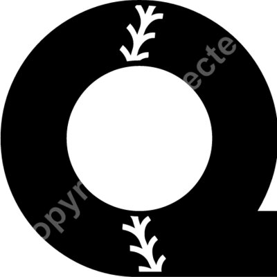 Baseball Alphabet Q right Thumbnail