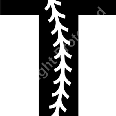 Baseball Alphabet T left Thumbnail