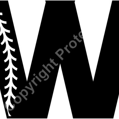 Baseball Alphabet W left Thumbnail