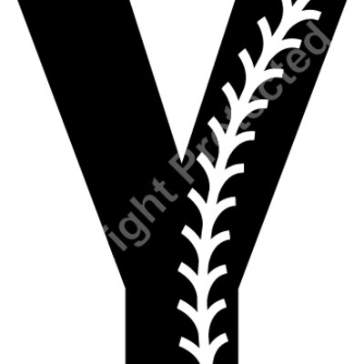 Baseball Alphabet Y right Thumbnail