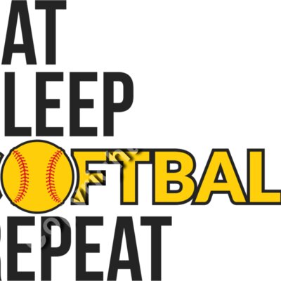 Eat sleep softball repeat Thumbnail