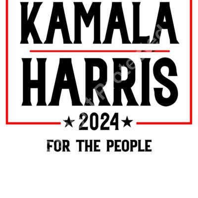 kamala harris 2024 campaign graphic red outline black background Thumbnail