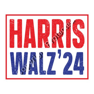 Kamala Harris 2024 campaign graphic with bold red and blue text support for Walz  harris walz 20 Thumbnail
