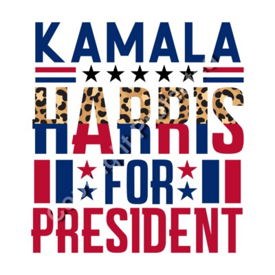 Kamala Harris 2024 campaign slogan with bold typography and leopard print elements    kamala har Thumbnail