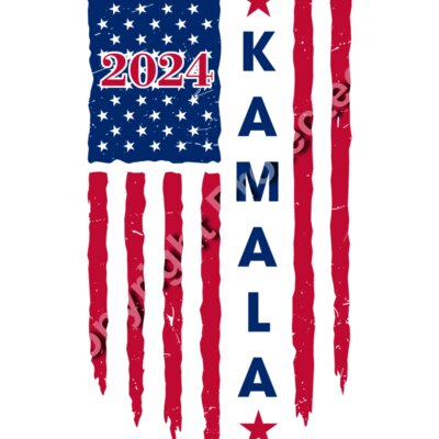 kamala harris 2024 election american flag theme red blue stars stripes Thumbnail