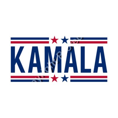 kamala harris 2024 election campaign artwork red blue stars striped theme Thumbnail