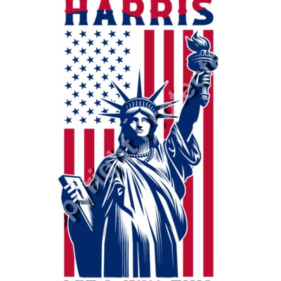kamala harris 2024 liberty flag election artwork Thumbnail