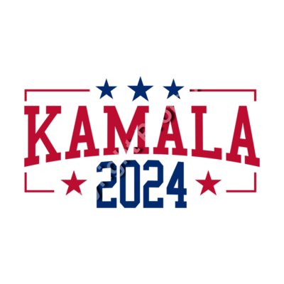 Kamala Harris campaign graphic with stars and red  white  blue colors  2024 election theme     k Thumbnail