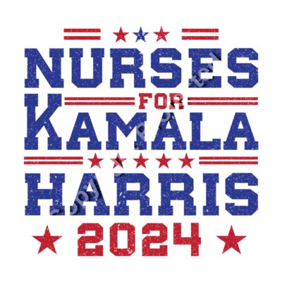 nurses supporting kamala harris 2024 election patriotic design Thumbnail