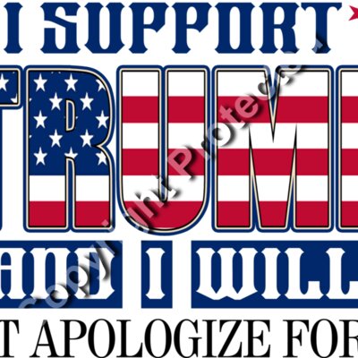 I support Trump 2024 election patriotic design red white blue text Thumbnail