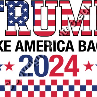 trump 2024 american flag patriotic design red white blue stars stripes Thumbnail