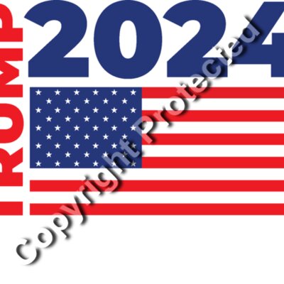 trump 2024 american flag red blue white patriotic themed design Thumbnail