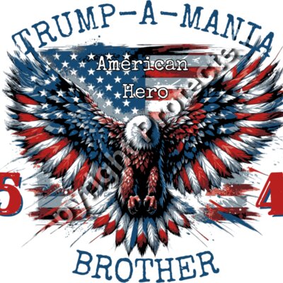 trump 2024 american hero eagle patriotic design brother 45 47 Thumbnail