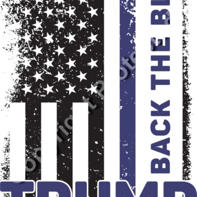 Trump 2024 Back the Blue American Flag Graphic Thumbnail