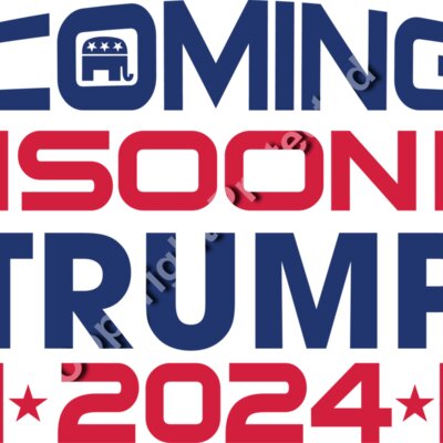 Trump 2024 campaign announcement graphic with elephant symbol and bold text Thumbnail