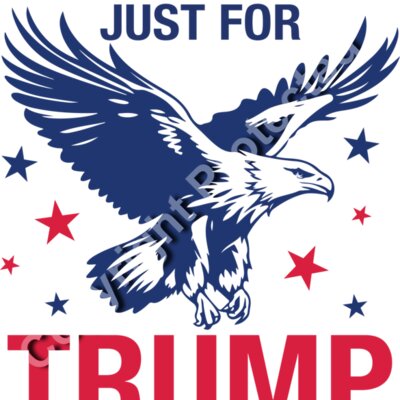 Trump 2024 Eagle Graphic with Patriotic Colors and Bold Text Thumbnail
