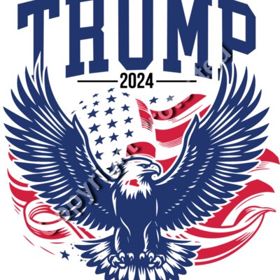 Trump 2024 election eagle graphic with American flag and patriotic elements Thumbnail