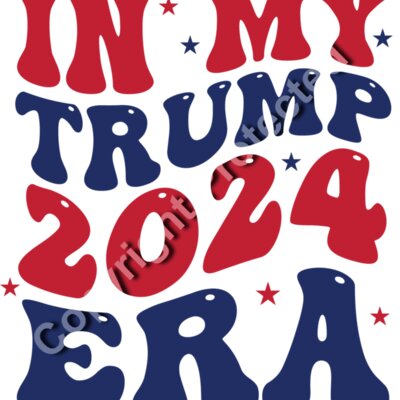 trump 2024 era red blue font checkered background svg Thumbnail