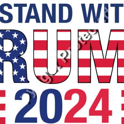 Trump 2024 patriotic graphic featuring stars  stripes  and bold text supporting Trump  Thumbnail
