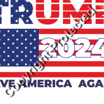 trump 2024 save america again american flag theme red white blue Thumbnail