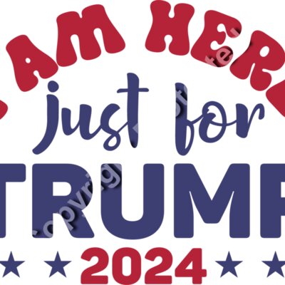 trump 2024 support just for trump slogan red blue white stars Thumbnail