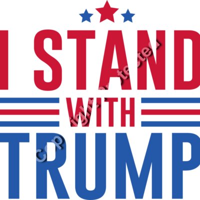 trump 2024 support stand with trump red blue stars banner Thumbnail