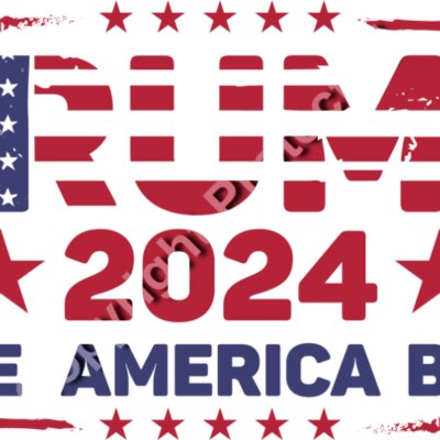 trump 2024 take america back patriotic design red white blue stars Thumbnail