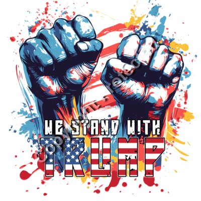 trump 2024 we stand with american fists artwork Thumbnail