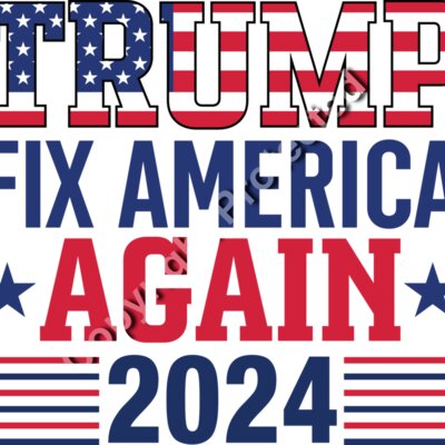trump fix america again 2024 patriotic design Thumbnail