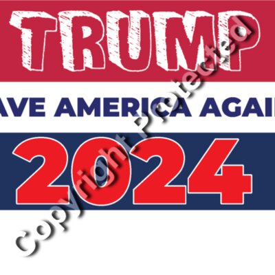 trump save america again 2024 election sign red white blue Thumbnail