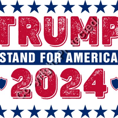 trump stand for america 2024 red blue stars shields Thumbnail
