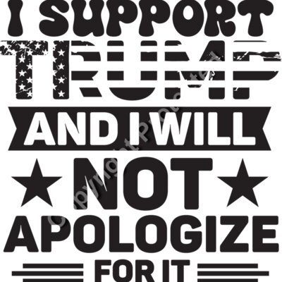trump support 2024 not apologize graphic design Thumbnail